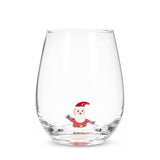 Abbott - Santa Icon Stemless Wine Glass-4.5"H(20oz)