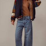 Urban Daizy - Chunky Rib-Knit Faux Fur Lined Cardigan