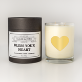 Clark & June Candle Co. - Bless Your Heart | Warm Amber-Musk-Cashmere 11oz Candle