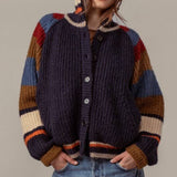 Urban Daizy - Chunky Rib-Knit Faux Fur Lined Cardigan