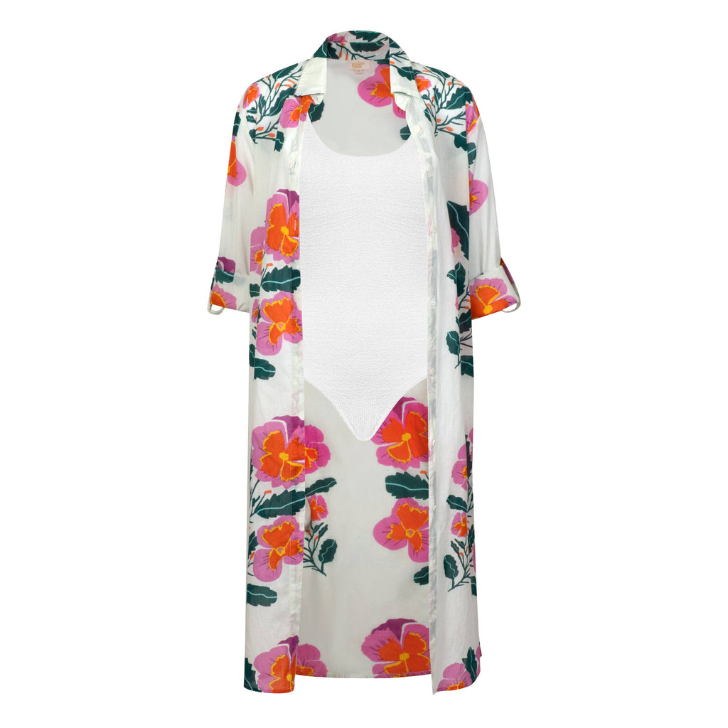 Sunshine Tienda - Pink Flower Alex Cover-Up