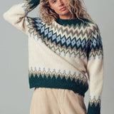 Urban Daizy - Fair Isle Wool Blend Sweater Top