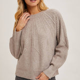 Bluivy - CREW NECK CABLE KNIT SWEATER