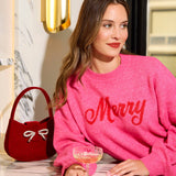 Shiraleah - ASST/6 "MERRY" SWEATERS,PINK