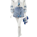 Ingrid White Embroidered Top