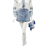 Ingrid White Embroidered Top