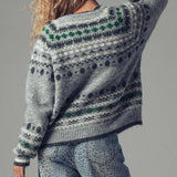 Urban Daizy - Nordic Pattern Button-Up Knit Cardigan