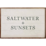 Saltwater And Sunsets sign