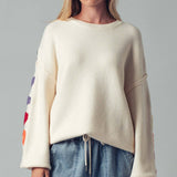 Urban Daizy - Rainbow Lettering Christmas Knit Sweater