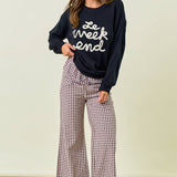 Doe and Rae - LE WEEKEND EMBROIDERED OVERSIZED SWEATER - 43995T-5