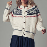 Urban Daizy - Fair Isle Nordic Toggle Knit Cardigan