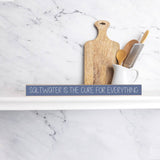 Rustic Marlin - Saltwater is the cure for everthing Skinny Sign