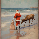 Stroll On The Beach Santa sign
