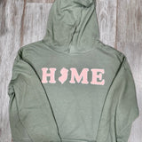 Home cropped ladies hooded sweatshirt
