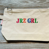 JRZ GRL Canvas clutch cosmetic bag