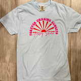 Forever chasing sunsets jersey shore tee