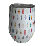 Cabana printed insulated wineglass