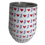 Cabana printed insulated wineglass