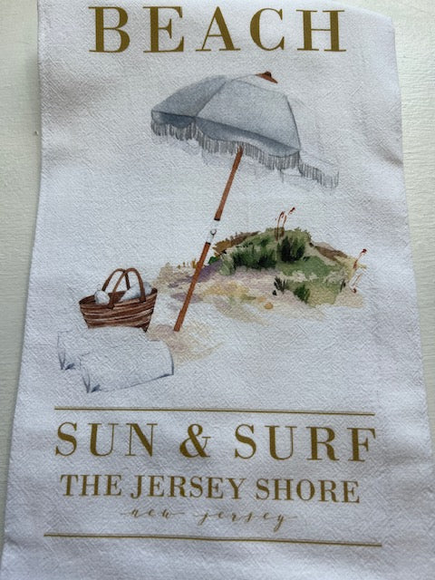 Porter Lane Home - Beach Jersey Shore Tea Towel