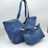 ZW-31425 suede v handbag 2 in 1