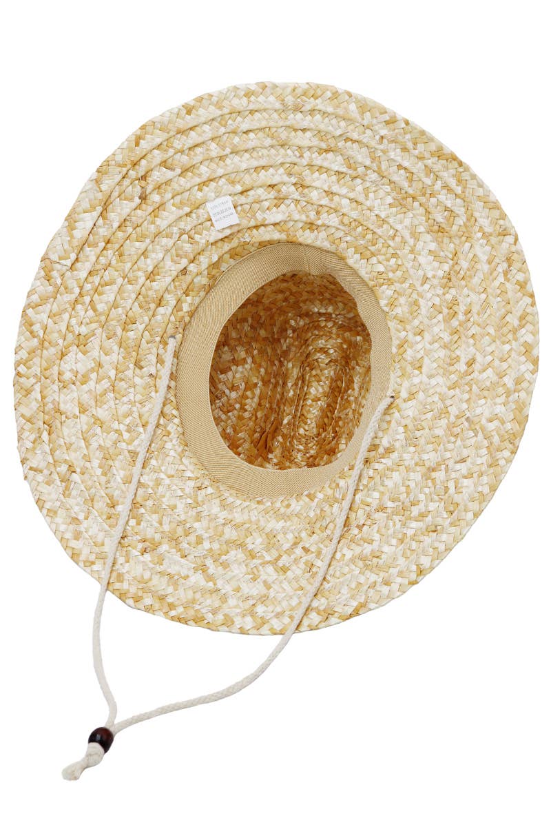 Cattleman Crown Dome Wheat Straw Lifeguard Hat