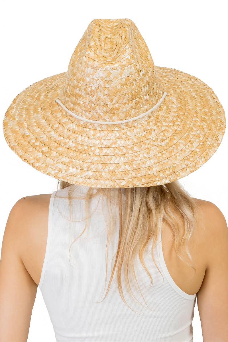 Cattleman Crown Dome Wheat Straw Lifeguard Hat