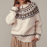 Urban Daizy - Nordic Zip-Up Wool Blend Cardigan