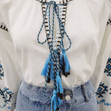 Ingrid White Embroidered Top