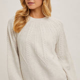 Bluivy - CREW NECK CABLE KNIT SWEATER