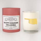 Clark & June Candle Co. - Happy Holidays 11oz Soy Holiday Candle All States