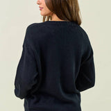 Doe and Rae - LE WEEKEND EMBROIDERED OVERSIZED SWEATER - 43995T-5