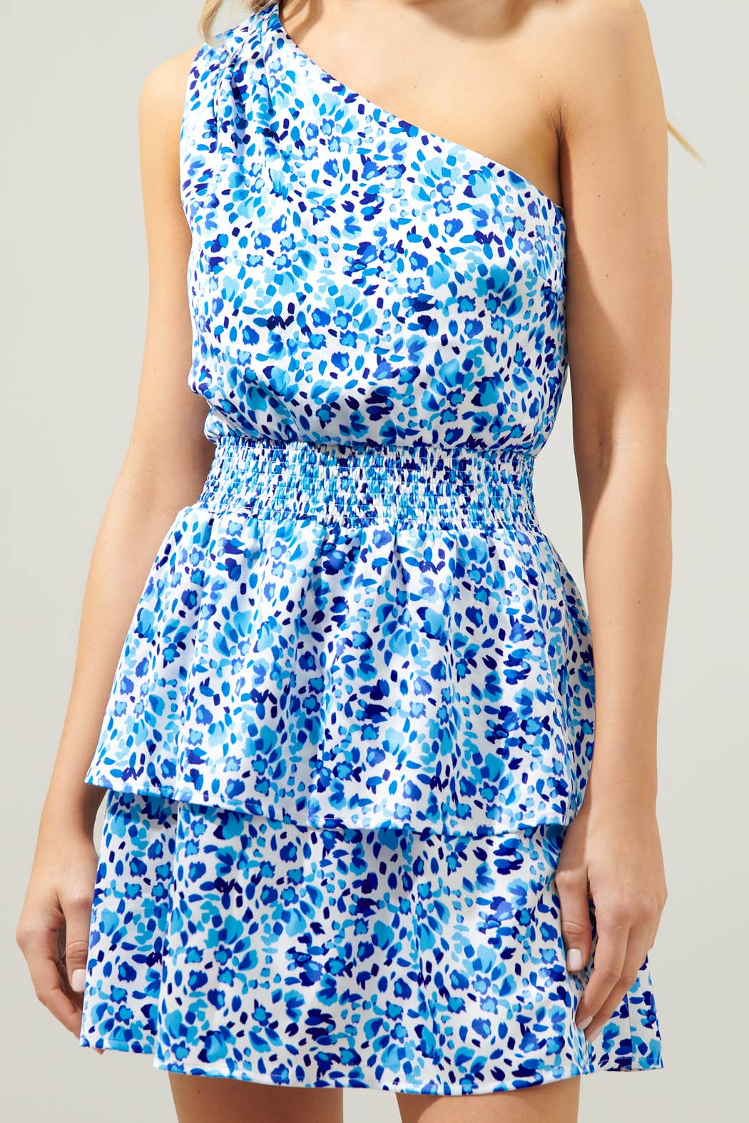 Sugarlips - Dew Drop Satin Show Off One Shoulder Mini Dress