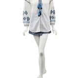 Ingrid White Embroidered Top