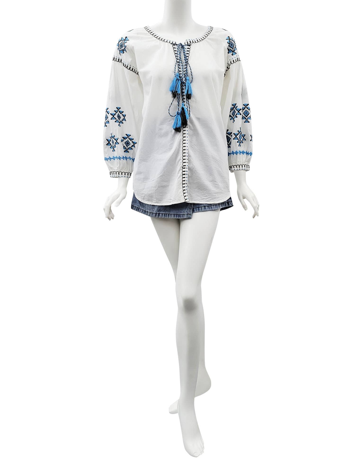 Ingrid White Embroidered Top