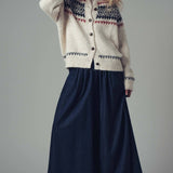 Urban Daizy - Fair Isle Nordic Toggle Knit Cardigan