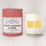Clark & June Candle Co. - Happy Holidays 11oz Soy Holiday Candle All States