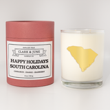 Clark & June Candle Co. - Happy Holidays 11oz Soy Holiday Candle All States