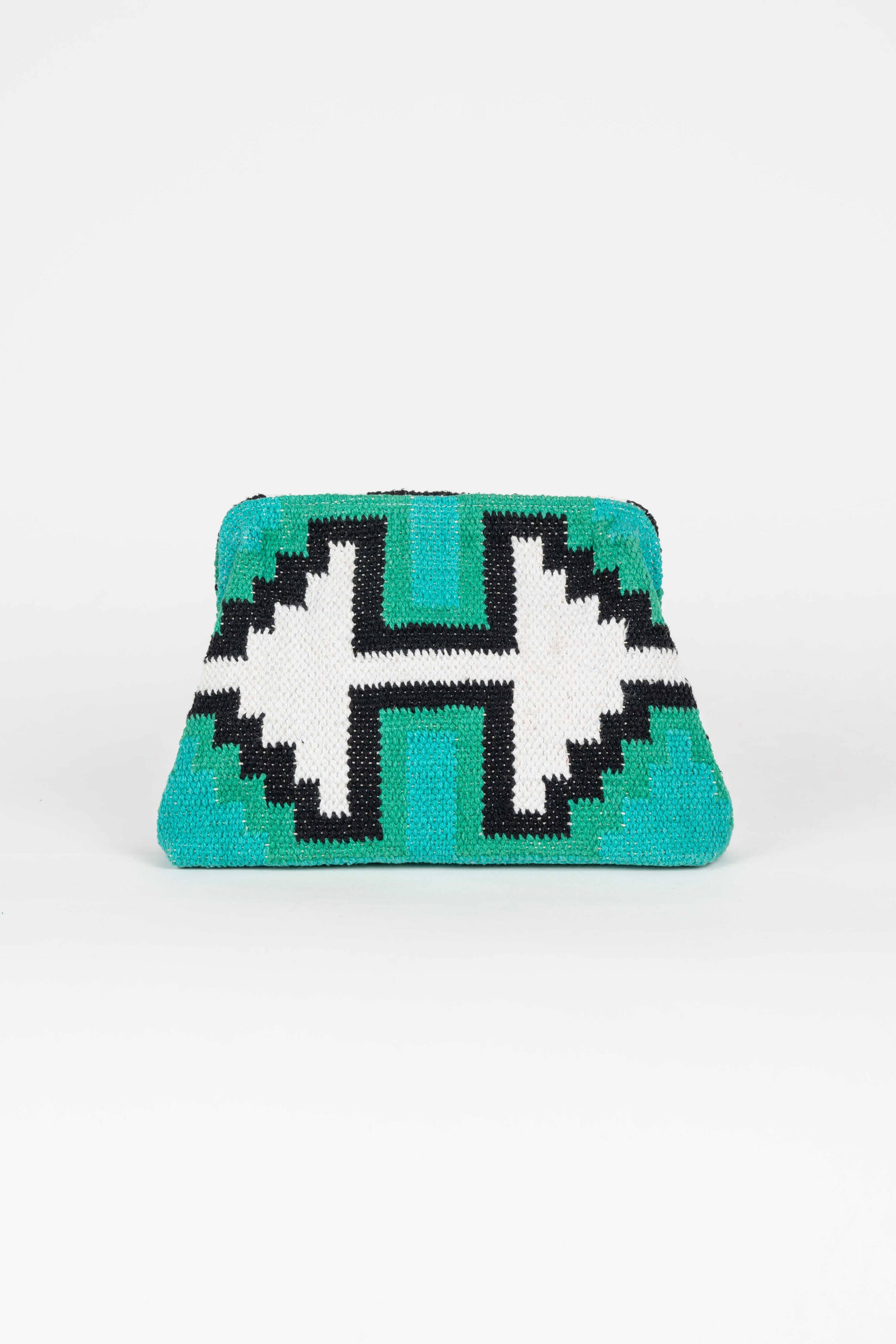 Piti Cuiti - YUCATAN BLUE MULTICOLOR CLUTCH