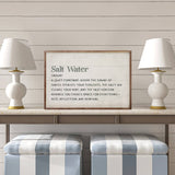 Salt Water Definition sign