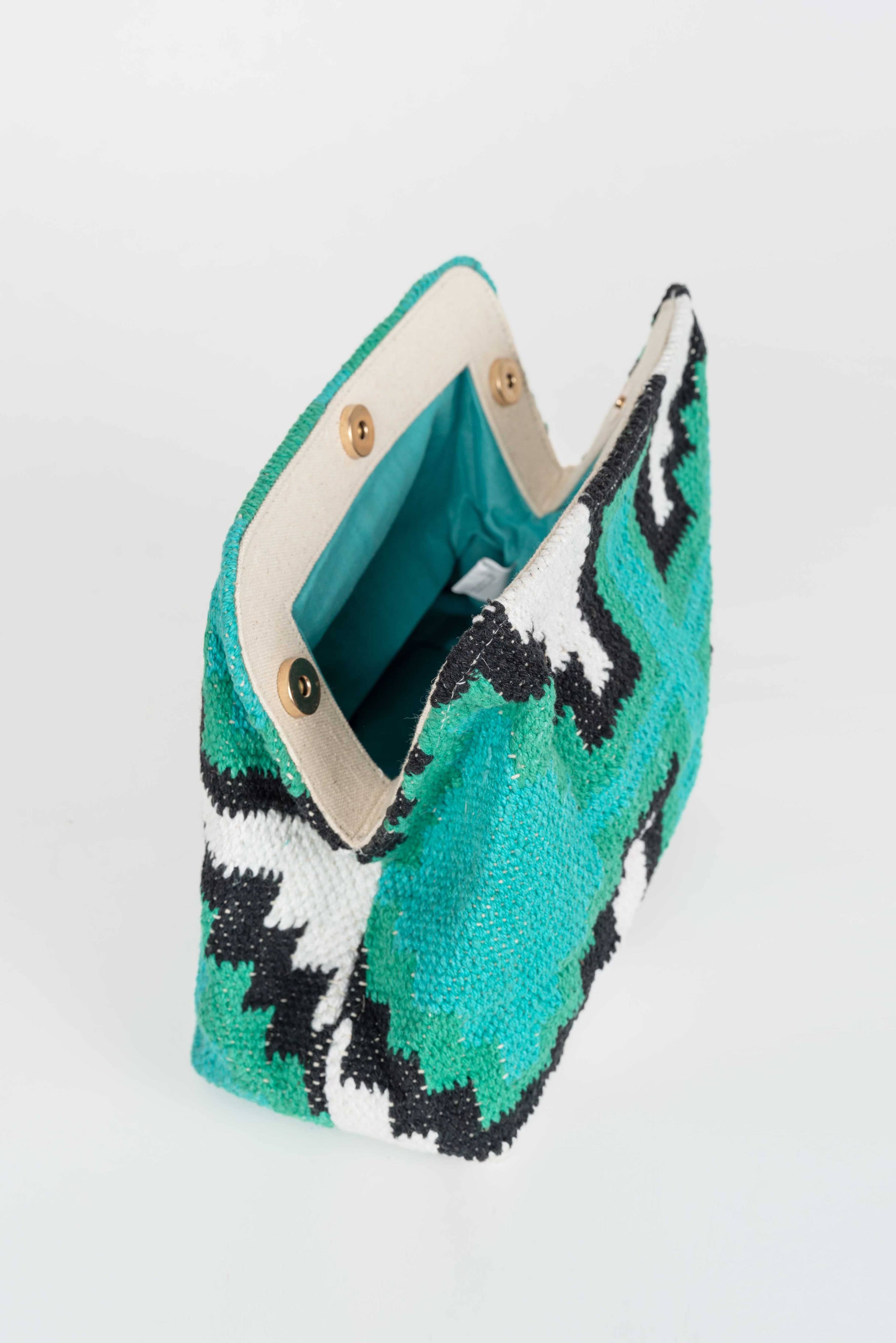 Piti Cuiti - YUCATAN BLUE MULTICOLOR CLUTCH