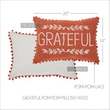 VHC Brands - Grateful Pom Pom Pillow 14x20