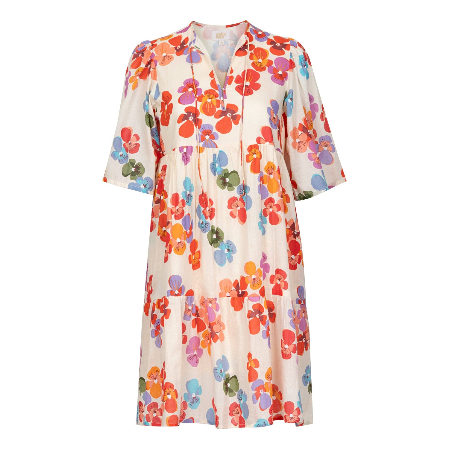 Sunshine Tienda - Rainbow Flower Bondi Dress