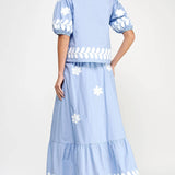 Strut & Bolt - Flower Embroidery Cotton Top