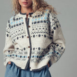 Urban Daizy - Nordic Pattern Button-Up Knit Cardigan