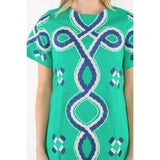 THML - Embroidered Short Sleeve Mini Dress