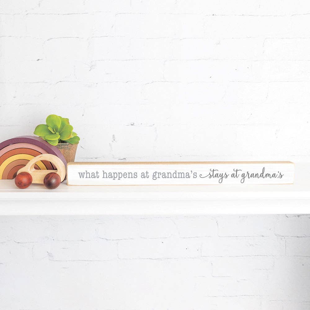 Rustic Marlin - What happens at Grandma's Skinny Sign