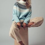 Urban Daizy - Fair Isle Knit Turtleneck Sweater