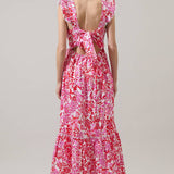 Sugarlips - Reidy Floral Mawar Ruffle Midi Dress