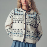 Urban Daizy - Nordic Pattern Button-Up Knit Cardigan