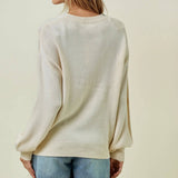 Doe and Rae - LE WEEKEND EMBROIDERED OVERSIZED SWEATER - 43995T-5